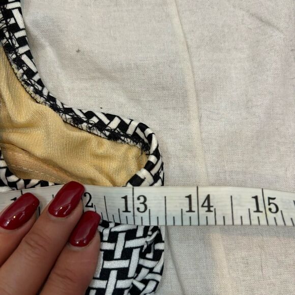 Mainstream Vintage 70s Gingham Open Back Stretch Romper Swimsuit Size 8 - Picture 14 of 14